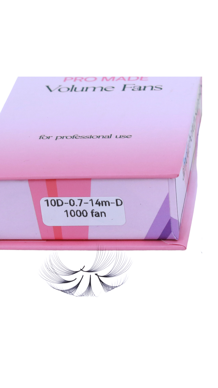 10D (0.07) | Pro-made Loose Volume fans ( 1000 fans per tray )